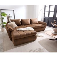 DELIFE Loana Ecksofa Braun