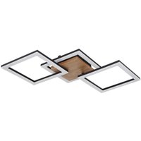 GLOBO LED Deckenlampe Kerry 66x31cm 7,5cm Holzoptik braun schwarz – Bild 2