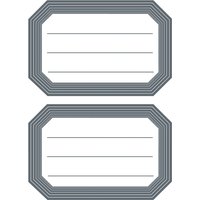 HERMA Buchetiketten, graue Randgestaltung, 82 x 55 mm
