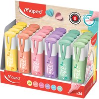 Maped Textmarker FLEX PASTEL, flexible Spitze, 24er Display