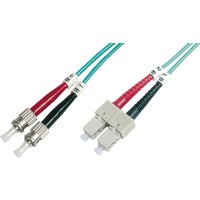 DIGITUS LWL Patchkabel, 2 x ST - SC-Duplex, OM3, 2,0 m