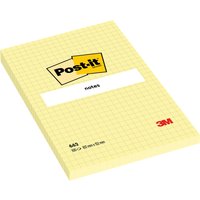 Post-it Haftnotizen notes, 101 x 152 mm, kariert, gelb – Bild 2