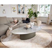 DELIFE Edge Couchtisch Oval Keramik