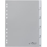 DURABLE Kunststoff-Register, PP, Stärke: 0,12 mm, 5-teilig