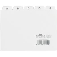 DURABLE Karteiregister A - Z, PP, A6 quer, weiß, 25-teilig