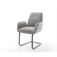 Freischwinger Zoa-Flex Strukturstoff Soft Grau Freischwinger flach Effektfinish Titan Taschenfederkern