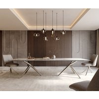 DELIFE Edge Esstisch Keramik Edelstahl