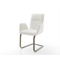Freischwinger Vinja-Flex Bouclé Soft Beige Freischwinger flach Effektfinish Titan
