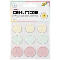 folia Siegel-Sticker CANDY, Größen und Farben sortiert