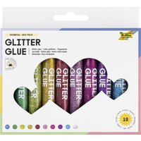 folia Glitzerkleber, Glitterglue, 9,5 ml, farbig sortiert – Bild 2