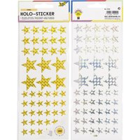 folia Holographie-Sticker, Sterne, gold und silber – Bild 2