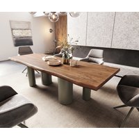 DELIFE Esstisch Edge Akazie Braun