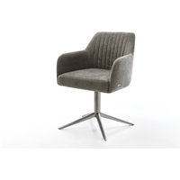 Drehstuhl Greg-Flex Bouclé Soft Schlamm Fußkreuz Graphit 360 drehbar Wippfunktion Taschenfederkern