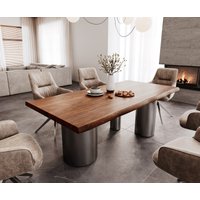 DELIFE Edge Esstisch Akazie Braun