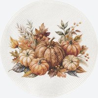 Platzset mit herbstlichem Druck, Ø ca. 38 cm