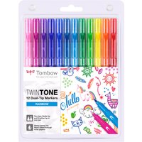 Tombow Doppelfasermaler, TwinTone, Rainbow Colours, 12er Set
