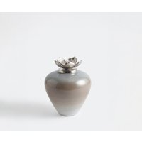 Vase Florena B19 x T19 x H24 cm Glas Mokka Opal Handgemacht