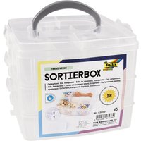 folia Sortierbox, 3 Ebenen, aus PP, transparent