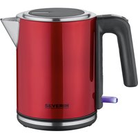 SEVERIN Wasserkocher WK 3427, 1,0 Liter, Edelstahl/rot