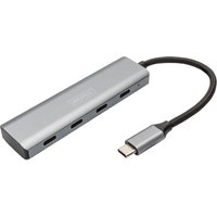 DIGITUS USB-C Hub, 4 Port, 4x USB-C 3.1 Gen 1, dunkelgrau – Bild 2