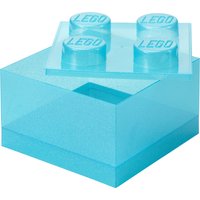 LEGO Aufbewahrungsstein STORAGE BRICK 4 GLITTER, hellblau – Bild 2