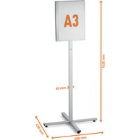 DURABLE Infoständer INFO STAND OUTDOOR, DIN A3, grau – Bild 2