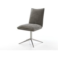 Drehstuhl Lelio-Flex Bouclé Soft Schlamm Fußkreuz Edelstahl 360 drehbar Wippfunktion Taschenfederkern