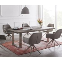 DELIFE Edge Esstisch Akazie Edelstahl
