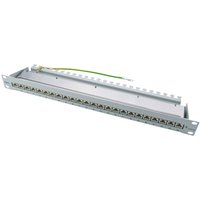 Telegärtner 19, Patch Panel, Kat.6A (tief), 24xRJ45, schwarz