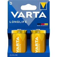 VARTA Alkaline Batterie Longlife, Mono (D), 2er Blister