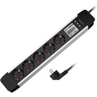 LogiLink Steckdosenleiste mit LCD-Display, 5-fach