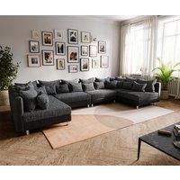 DELIFE Clovis XL Ecksofa Schwarz
