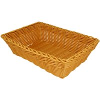 metaltex Brotkorb, rechteckig, Kunststoffgflecht, beige