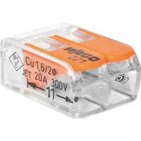 WAGO 221-412 COMPACT Verbindungsklemme 2-polig, transparent, 0,02 4 mm, 450 V / 32 A
