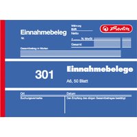 herlitz Formularbuch, Einnahmebeleg 301, DIN A6, 50 Blatt