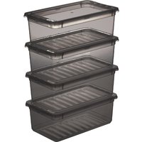 keeeper Aufbewahrungsboxen-Set, bea, 4x 5,6 L, crystal-grey