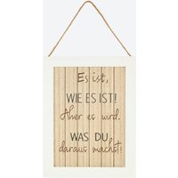 Wanddeko-Schild mit Schriftzug, ca. 30x24 cm