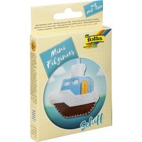 folia Mini Filz-Nähset, Filzinies, 11-teilig, Flamingo