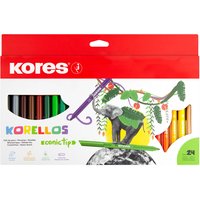 Kores Fasermaler, Korello, breit, 24er Karton-Etui