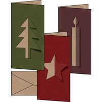 sigel Weihnachtskarten-Set, Cut-out style, DIN lang – Bild 2