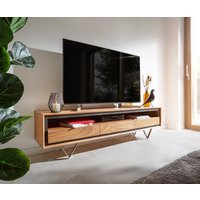 Lowboard Stonegrace 175 cm Akazie Natur 1 Fach 3 Schubladen Steinfurnier V-Fuß
