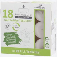 Villa Verde Eco Line Refill-Teelichter, 18er-Pack