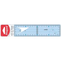 Maped Geometrie-Lineal, bruchfest, 200 mm, blau-transparent – Bild 2