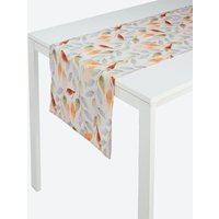 Tischläufer mit Blätter-Design, ca. 40x140 cm