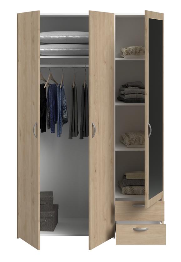 Parisot Kinder-Drehtürenschrank Daily 14 120 x 185 cm braun – Bild 3