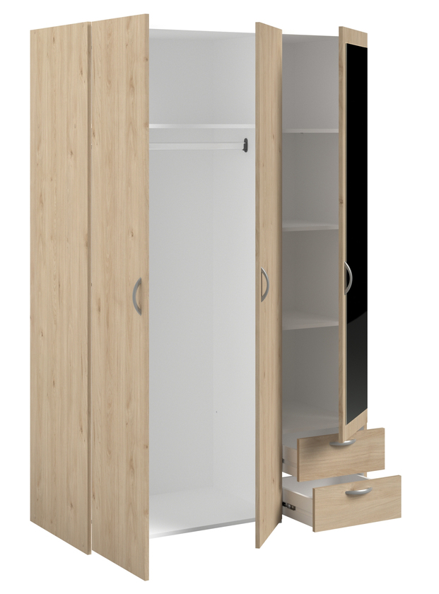 Parisot Kinder-Drehtürenschrank Daily 14 120 x 185 cm braun – Bild 4