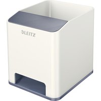 LEITZ Sound Stifteköcher WOW Duo Colour, 2 Fächer, weiß