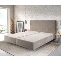 Boxspringgestell Dream-Well 180x200 cm Mikrofaser Beige