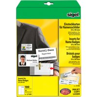 sigel PC-Einsteckschilder für Namensschilder, 54 x 90 mm