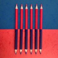 Kores Dreikant-Lehrerbuntstift TWIN Jumbo, blau/rot – Bild 2